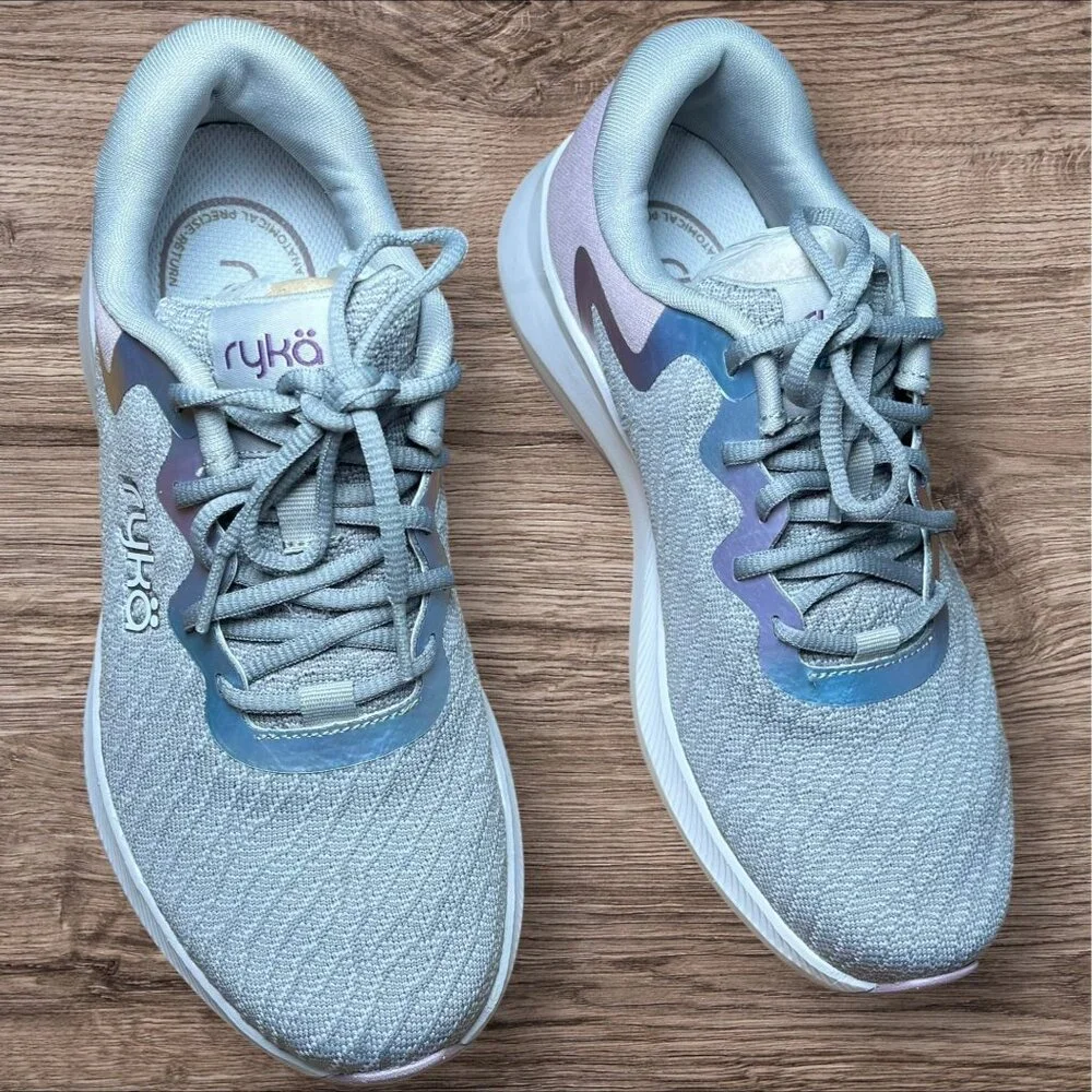 Ryka Womens Flourish Athletic Walking Shoes Size 7.5M Gray/Purple Lightweight Co - Picture 1 of 6
